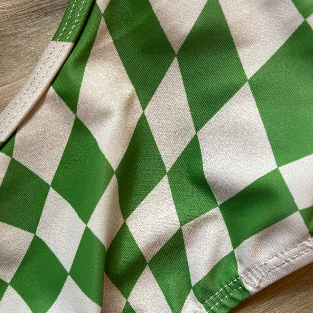 Motel Rocks Green checkered top - Picture 4 of 6